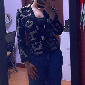 Mesmerize brand vintage jeweled rhinestone jacket